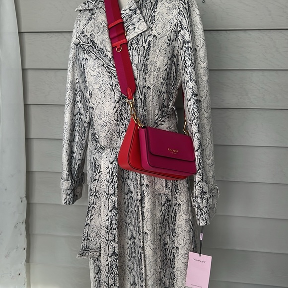 Kate Spade double bag color block crossbody Soffiano leather bag - Picture 10 of 13